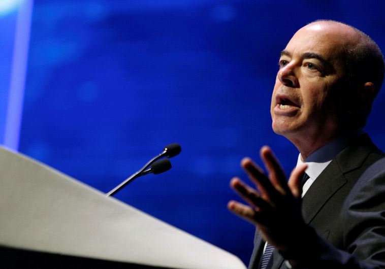 Alejandro Mayorkas, US Deputy Secretary of Homeland Security gestures as he speaks during the annual Cyberweek conference at Tel Aviv University, Israel June 20, 2016.