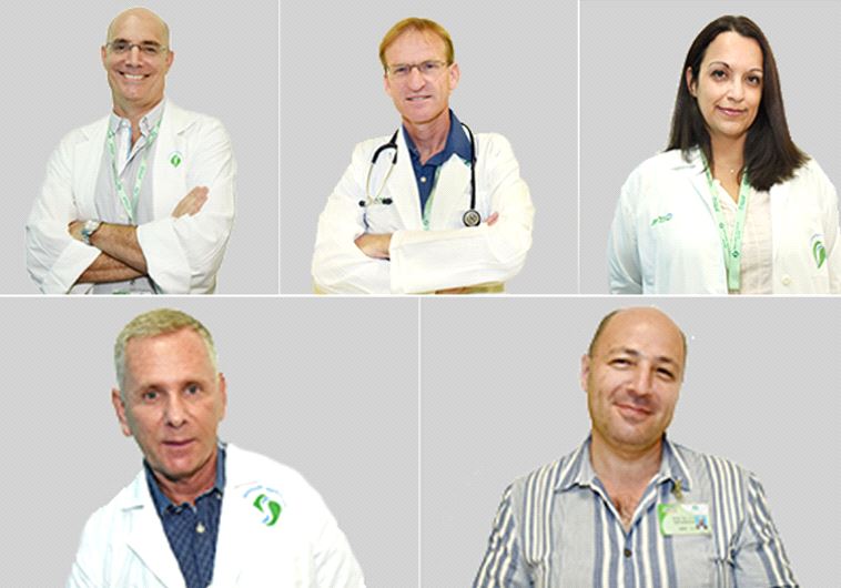 From left to right: Prof. Eyal Sheiner, Prof. Aviv Goldbert, Dr. Anat Horev, Prof. Ohad Birk and Dr. Yuli Trager