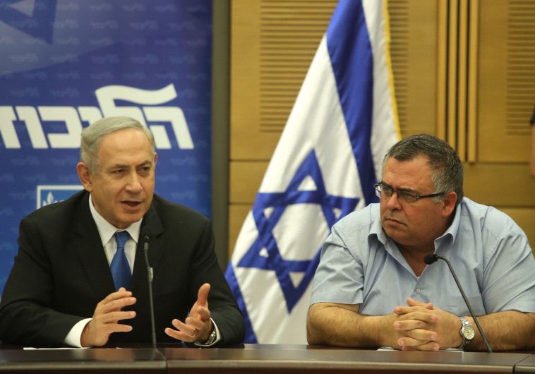 Prime Minister Benjamin Netanyahu and Likud MK David Bitan.