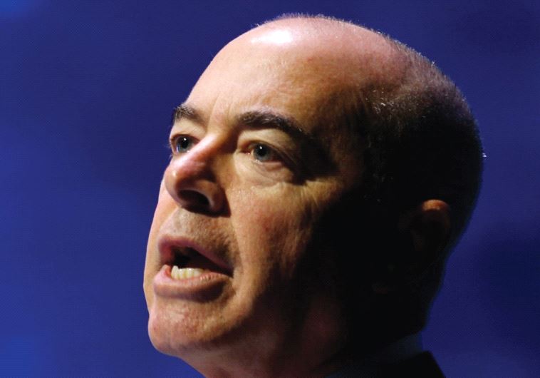 US DEPUTY SECRETARY of Homeland Security Alejandro Mayorkas gestures as he speaks during the annual Cyberweek Conference at Tel Aviv University in June.