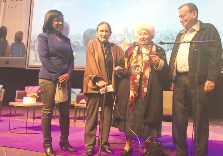 Tel Aviv Deputy Mayor Mehereta Baruch-Ron, Yael Dayan, Ruth Dayan and Tel Aviv Mayor Ron Huldai.