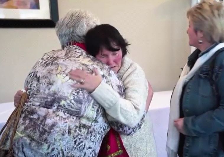 Helen Chisholm meeting her half sisters for the first time on Christmas.