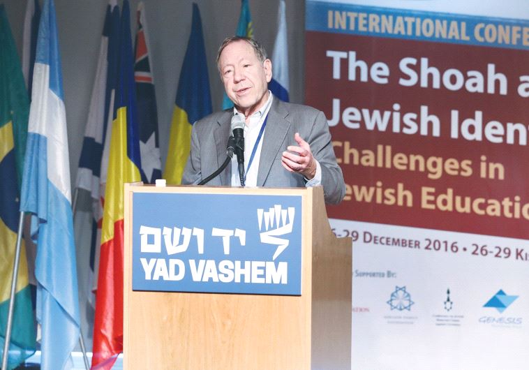IRWIN COTLER, former Canadian justice minister, attorney-general and parliamentarian, addresses a conference hosted by Yad Vashem’s International School for Holocaust Studies