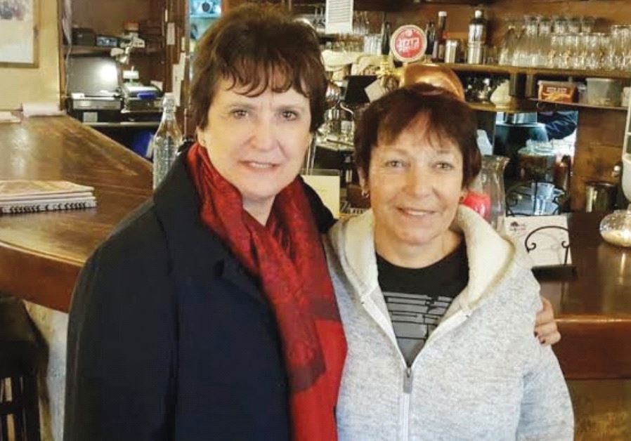 Canadian Ambassador Deborah Lyons (left) with hotel proprietor Miriam Hod-Fine in Metulla