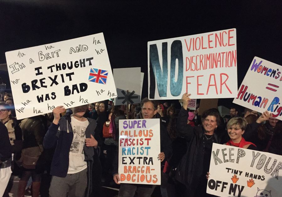 Hundreds rally in Tel Aviv in solidarity with Women’s March
