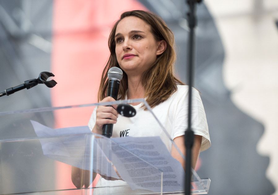 Actor Natalie Portman speaks onstage at the Women's March in Los Angeles on January 21, 2017 in Los Angeles, California