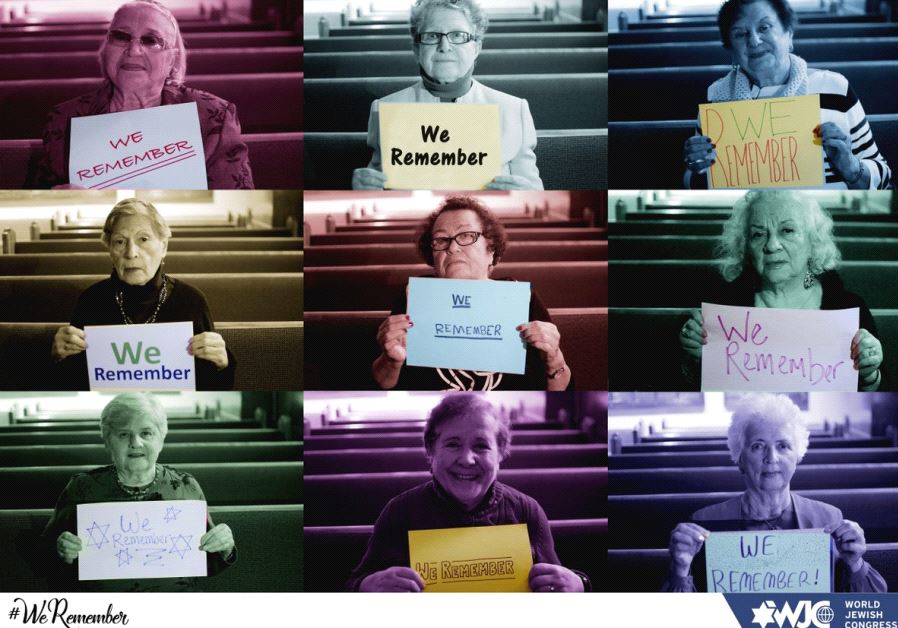 Holocaust survivors take part in a World Jewish Congress photo project for remembrance day.