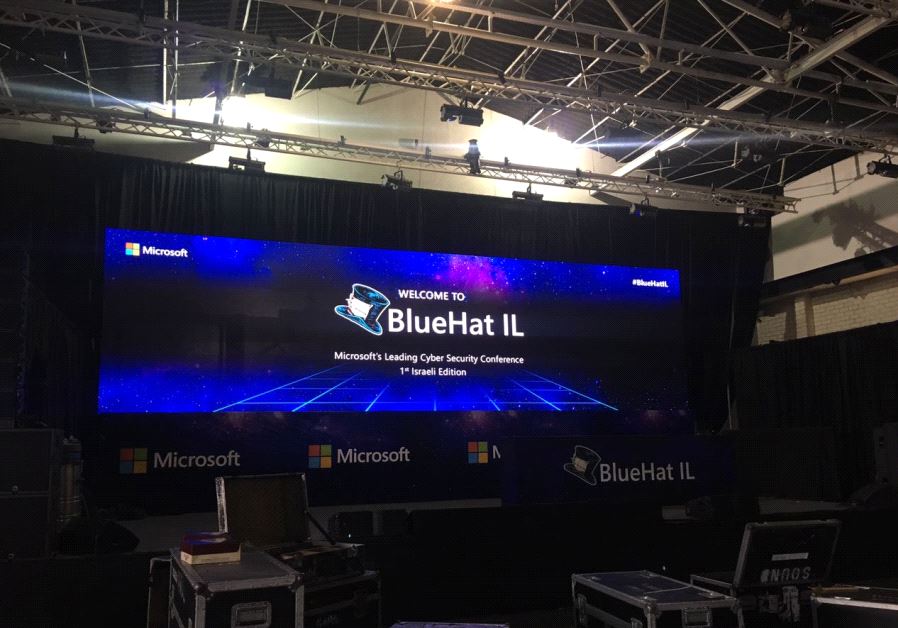 Microsoft Israel setting up for BlueHat IL event taking place this week.