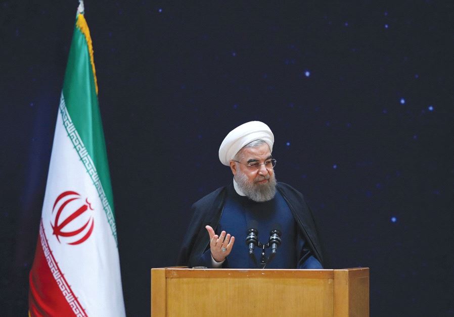 IRANIAN PRESIDENT Hassan Rouhani speaks in Tehran.