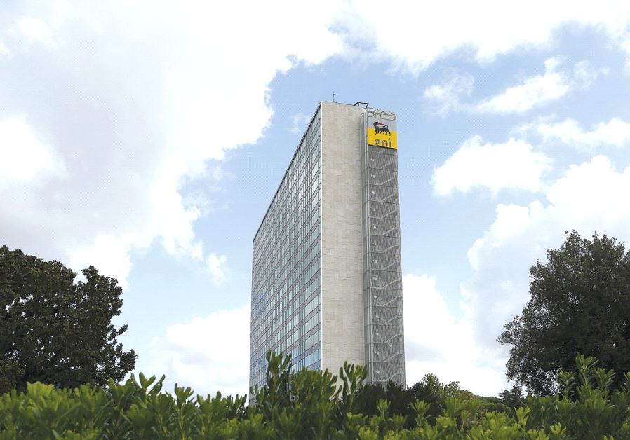 THE LOGO of oil company Eni is pictured at its headquarters in Rome, Italy. Eni’s giant Zohr gas find in Egypt is part of a wider energy sector in the Middle East