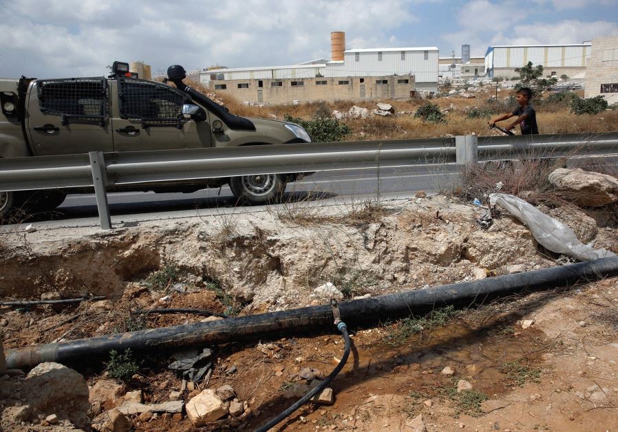 Where is this pipe leading? A water pipe near Hebron last year