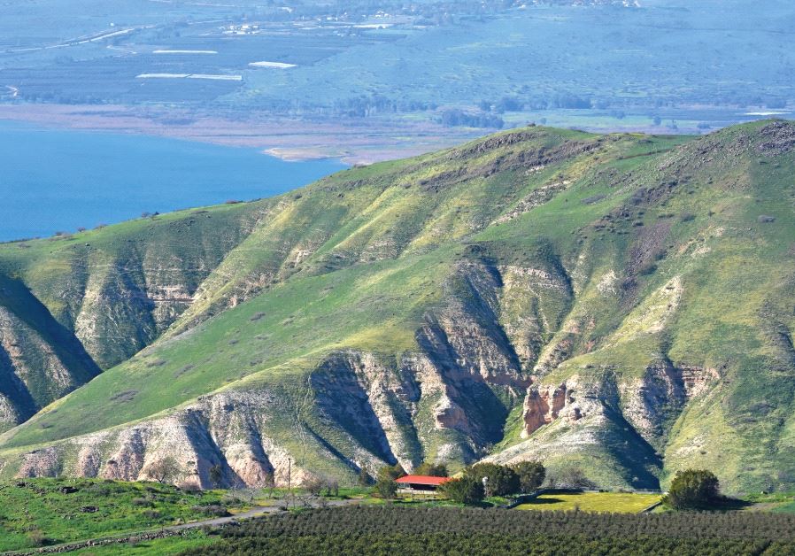 View of Lake Kinneret from Road 789