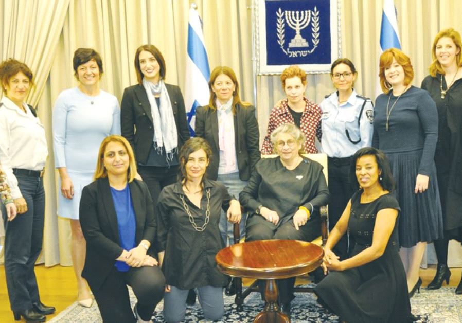 FIRST LADY Nechama Rivlin (center, seated) invited women from varying backgrounds and fields to share their success stories during a gathering at the President’s Residence.