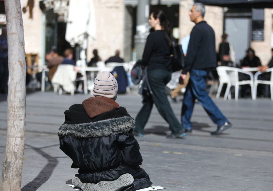 A homeless person in Jerusalem