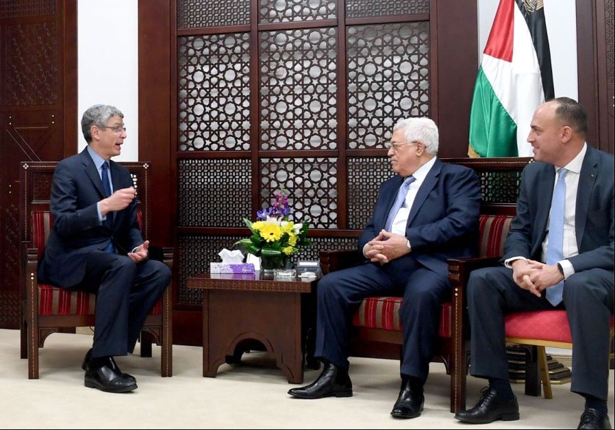 Palestinian Authority President Mahmoud Abbas meets with Rabbi Rick Jacobs