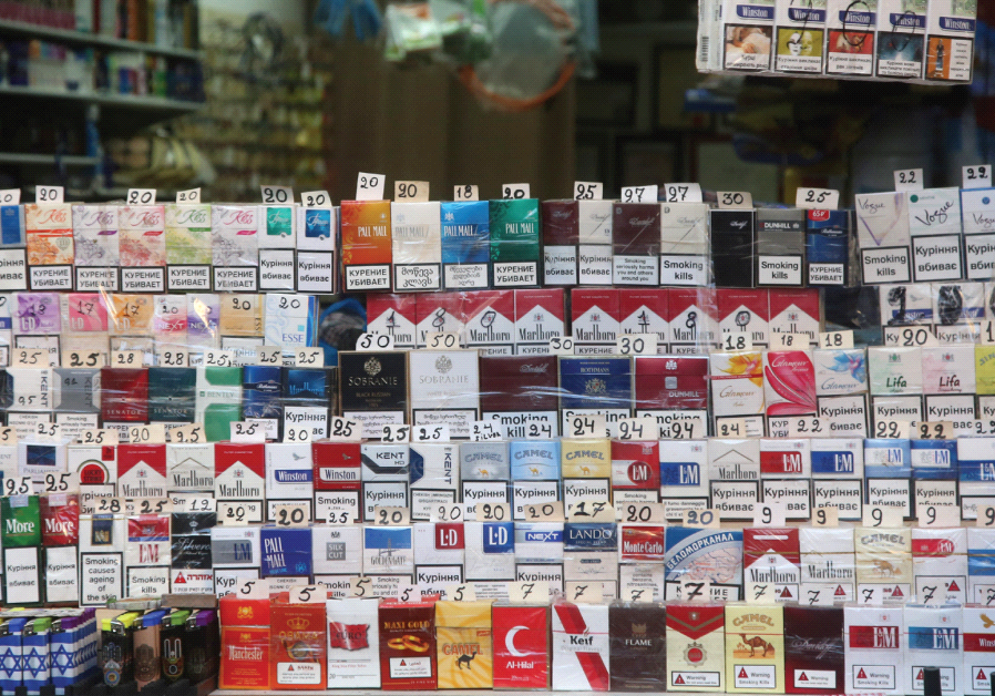 cigarettes displayed at the open market