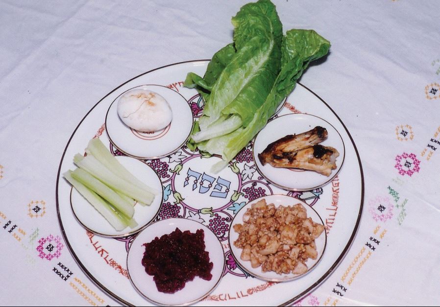 Passover seder plate (illustrative)