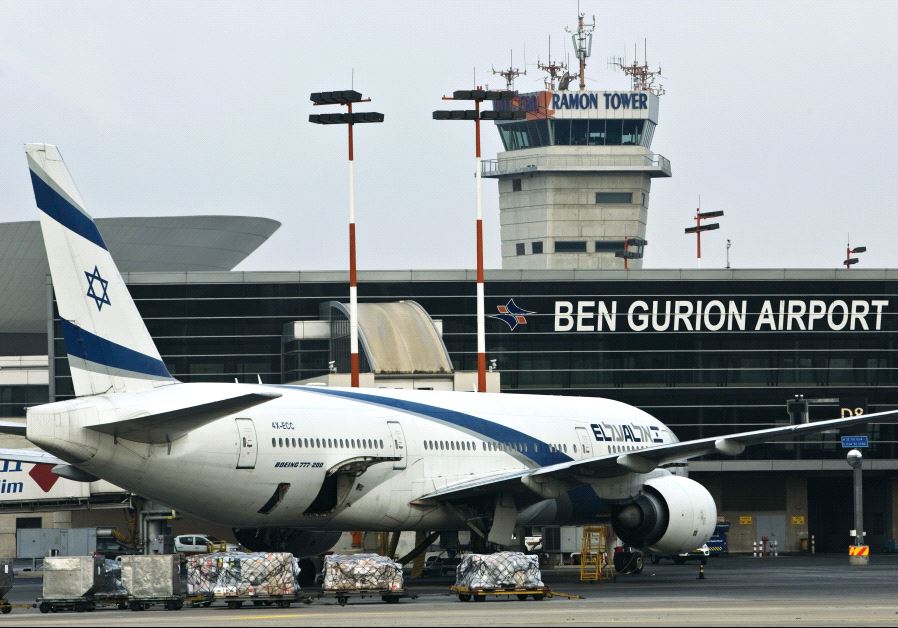 An El Al Boeing 777 aircraft at Ben-Gurion International Airport