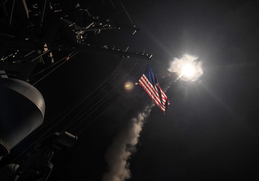 US Navy guided-missile destroyer USS Porter (DDG 78) conducts strike operations while in the Mediterranean Sea