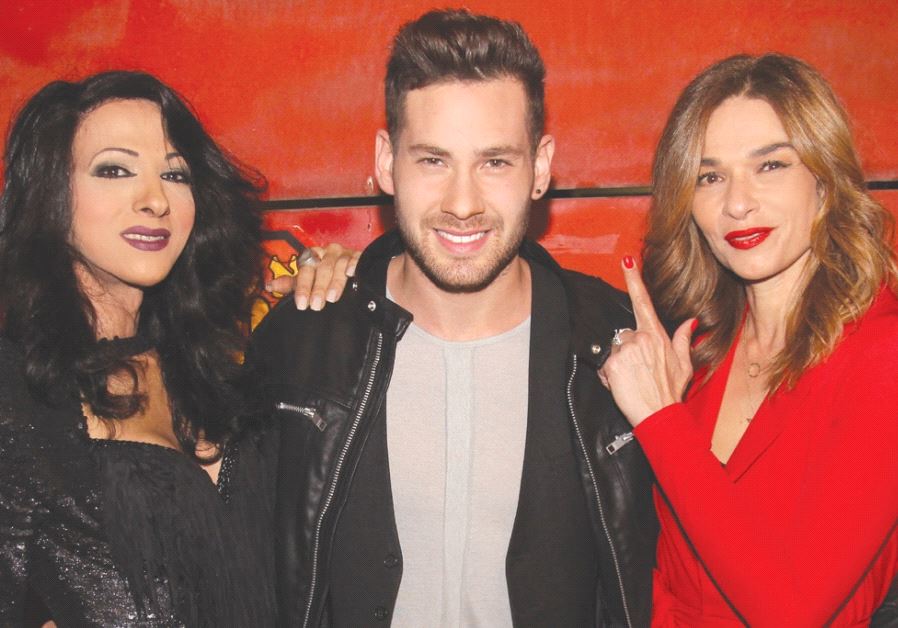 PAST ISRAELI Eurovision contestants Dana International (left) and Orna Datz (right) pose with current contender Imri Ziv
