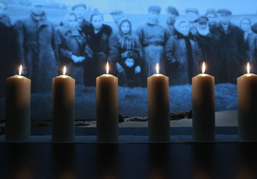 Commemorative candles to mark International Holocaust Remembrance Day