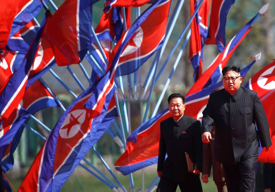 North Korean leader Kim Jong Un arrives for an opening ceremony of a newly constructed residential complex in Ryomyong street in Pyongyang, North Korea April 13, 2017