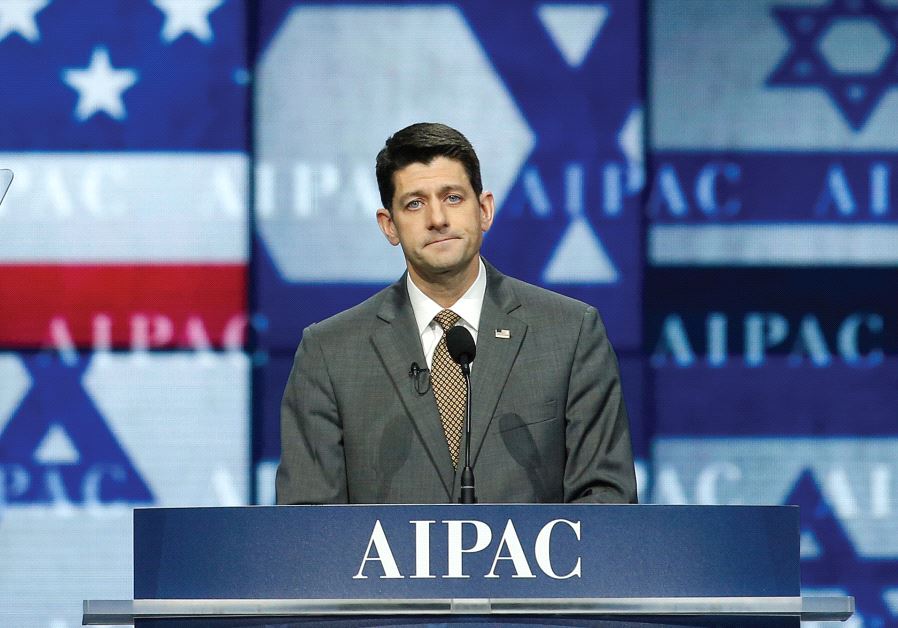 Speaker of the House Paul Ryan (R-WI) speaks at the AIPAC policy conference in Washington in March