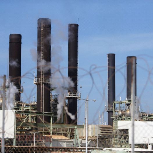 A view shows Gaza's power plant through a barbed fence in the central Gaza Strip January 16, 2017