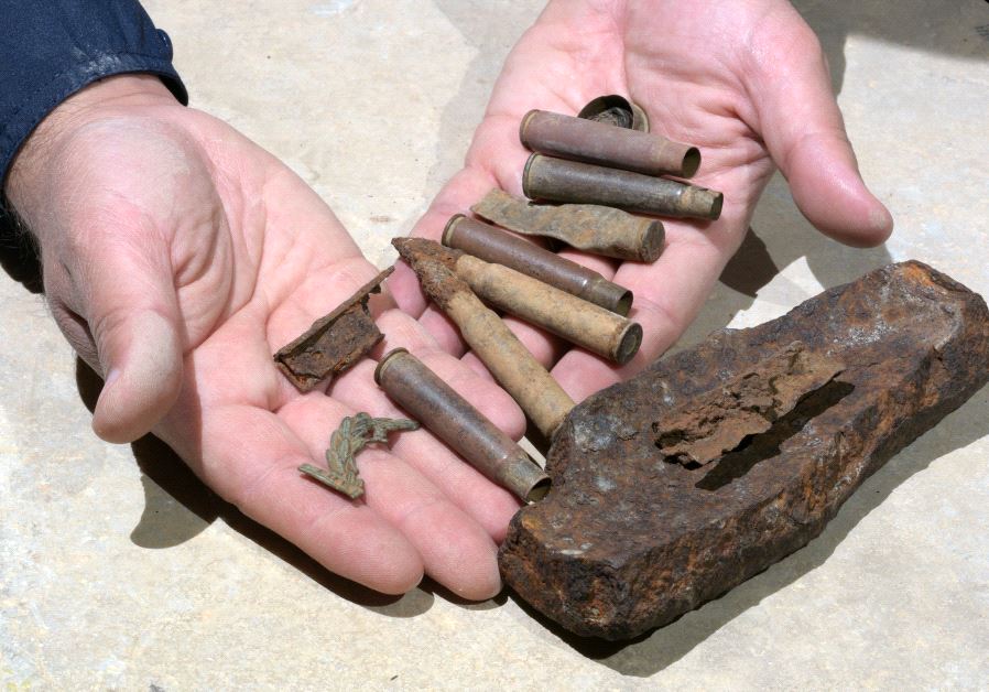 Bullets, cartridges and shell fragments found at the site.