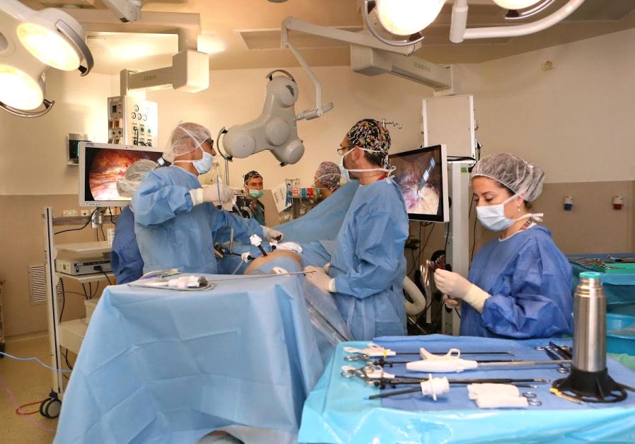Kidney transplant operation at Rambam Hospital in Haifa