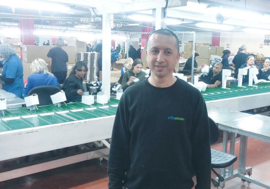 ALI JAFAR takes a break at the SodaStream factory in Rahat last year