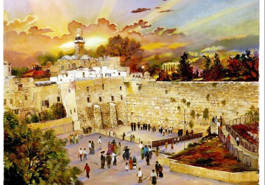 Sunrise at the Western Wall by Zina Roitman