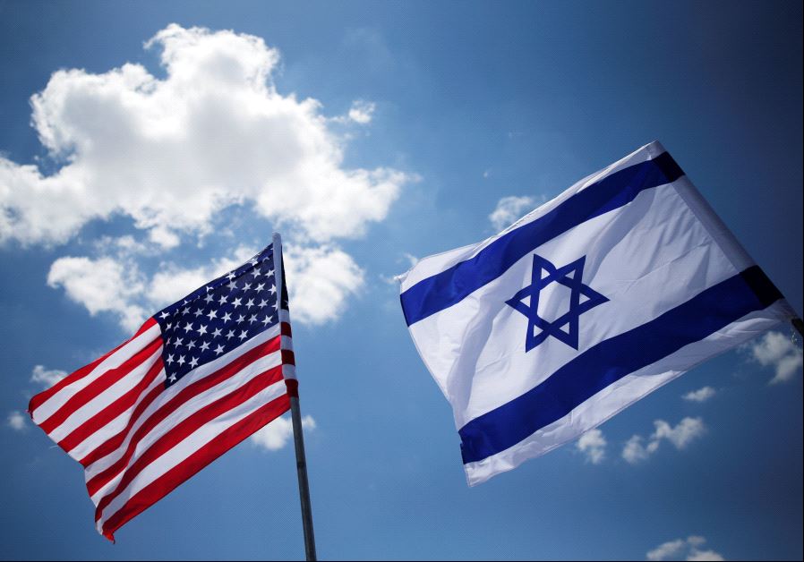 American and Israeli flags