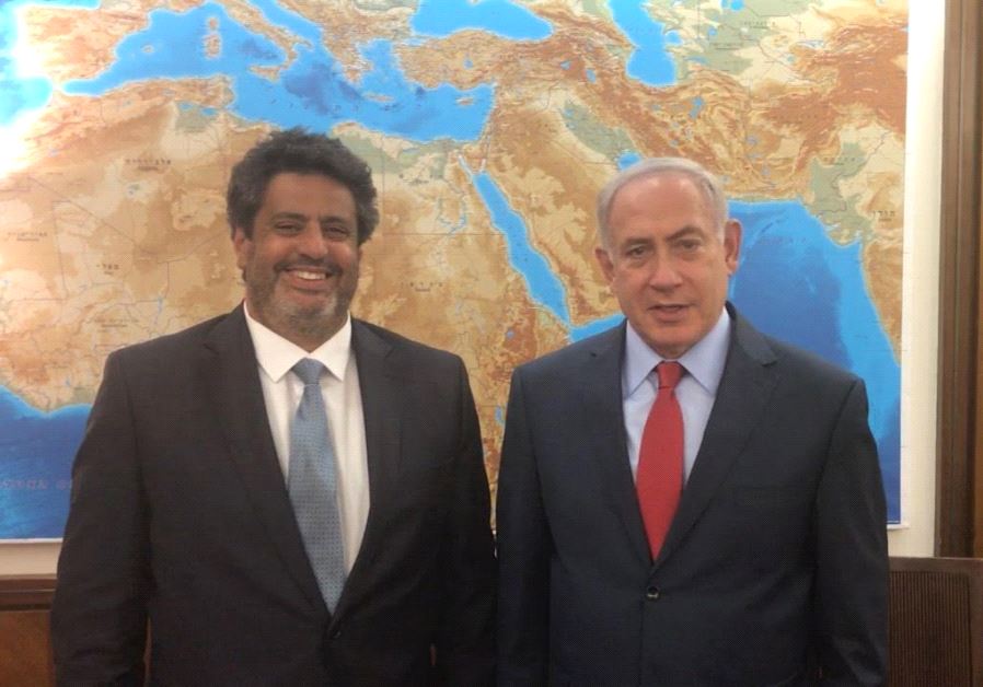 French MP Meyer Habib (L) and Prime Minister Benjamin Netanyahu 