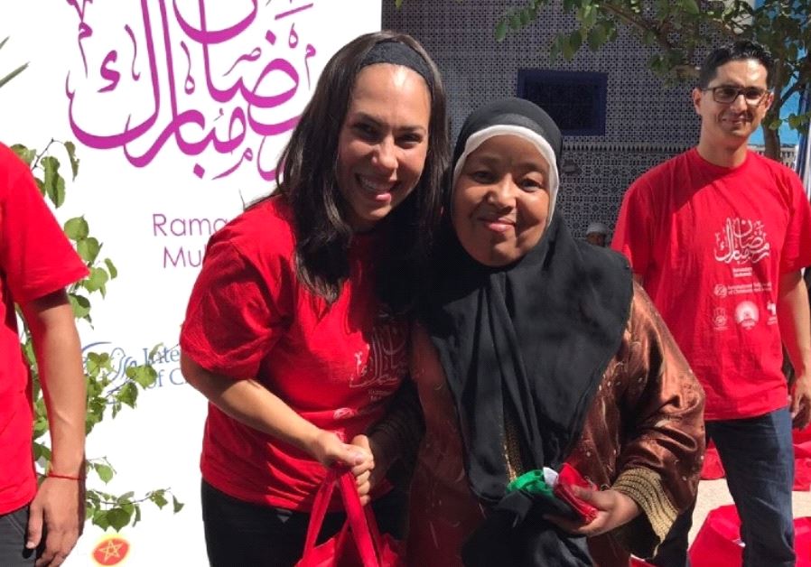 Jewish and Muslim women sharing a meal to mark peace and diversity 