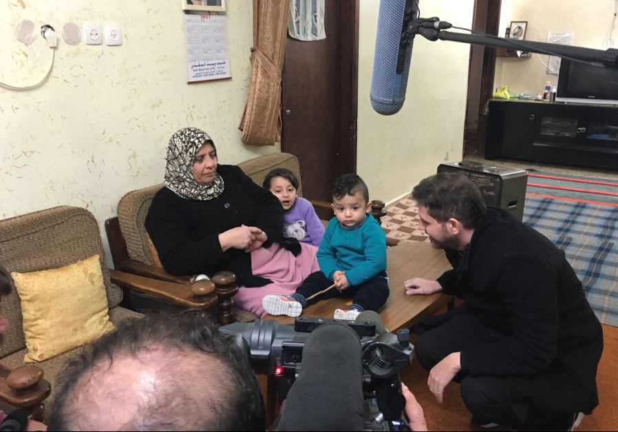 Nir Baram interviews a resident of the Palestinian village of Balata during the filming of ‘The Land Beyond the Mountains,’ a documentary that illustrates the lack of dialogue between ordinary Israelis and Palestinians