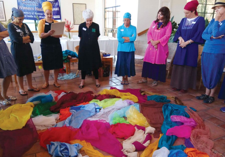 Women share their experiences at the retreat organized by the Koby Mandell Foundation on Moshav Yishi