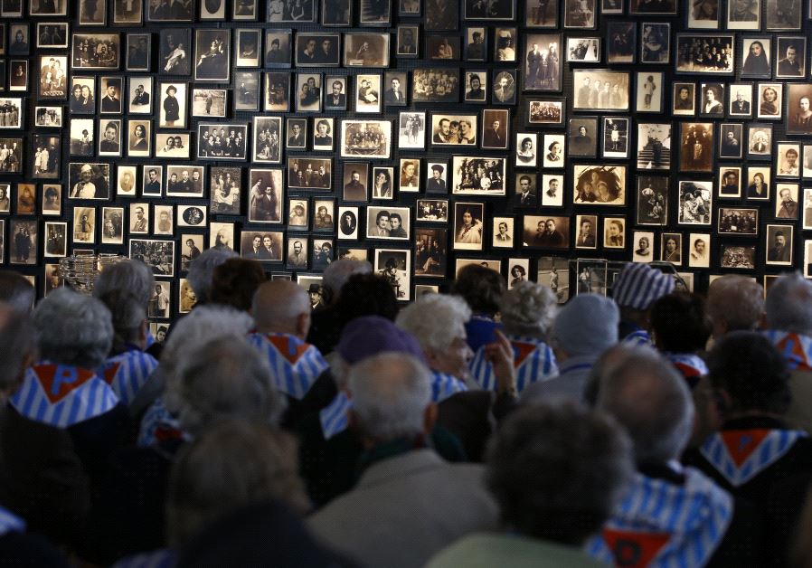 Survivors attend a ceremony in the former Nazi German concentration and extermination camp Auschwitz-Birkenau in Oswiecim, Poland January 27, 2016, to mark the 71st anniversary of the liberation of the camp by Soviet troops and to remember the victims of the Holocaust