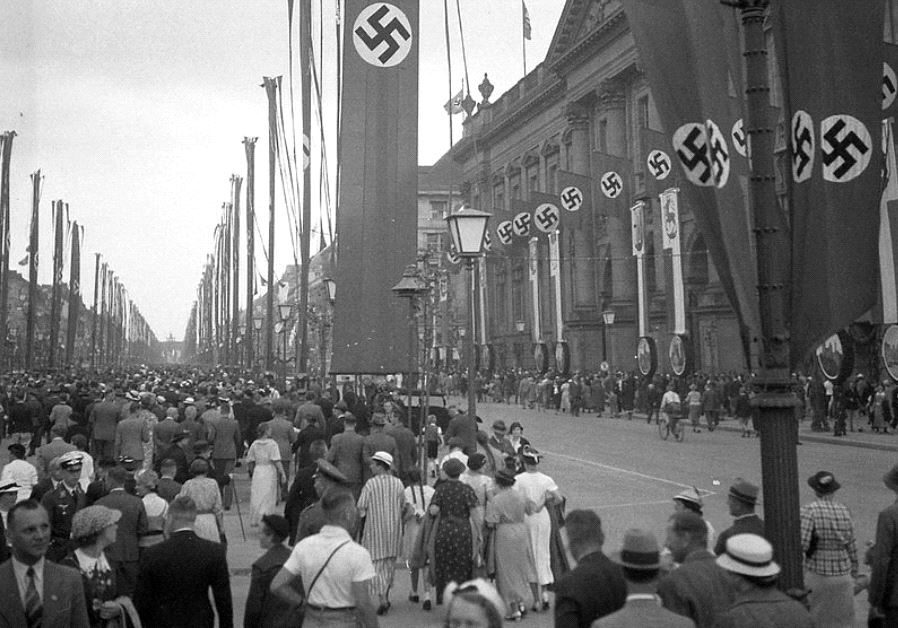 The Nazi regime organized the mass displays of Nazi propaganda and nationalist symbols across Germany during the 1936 Berlin Summer Olympics events