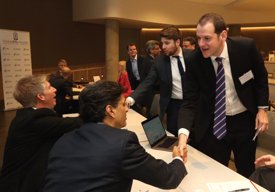 People look for new partners at the GlobalSTL Health Innovation Summit in St. Louis, Missouri, last month