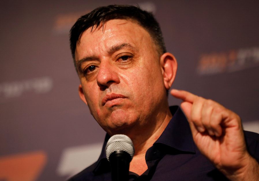 Avi Gabbay, the leader of Israel's centre-left Labour party, delivers his victory speech after winning the Labour party primary runoff, at an event in Tel Aviv, Israel July 10, 2017.